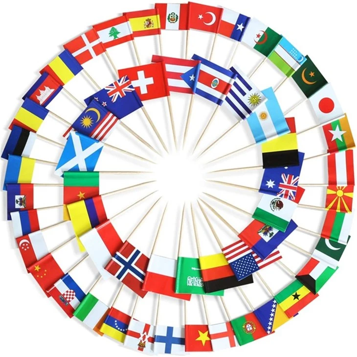 ESTICK Customized Disposable Flag Toothpick Picks